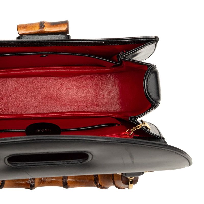 Gucci Bambu 2-Way Shoulder Bag 000 Black Calf — view 4
