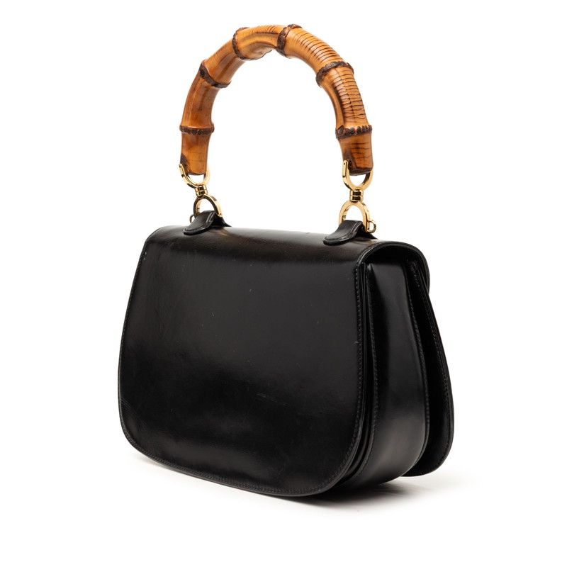 Gucci Bambu 2-Way Shoulder Bag 000 Black Calf — view 2