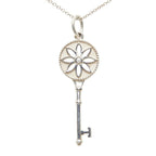 Tiffany & Co Daisy Key Diamond Necklace Silver — view 2