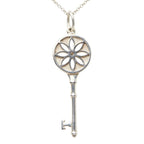 Tiffany & Co Daisy Key Diamond Necklace Silver — view 3