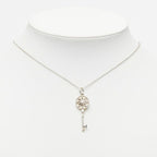 Tiffany & Co Daisy Key Diamond Necklace Silver — view 7