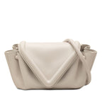 Bottega Veneta Beak Small Shoulder Bag White Leather