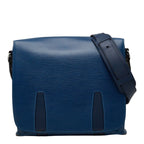 Louis Vuitton Epi Harrington Messenger PM Shoulder Bag Blue Azur Leather