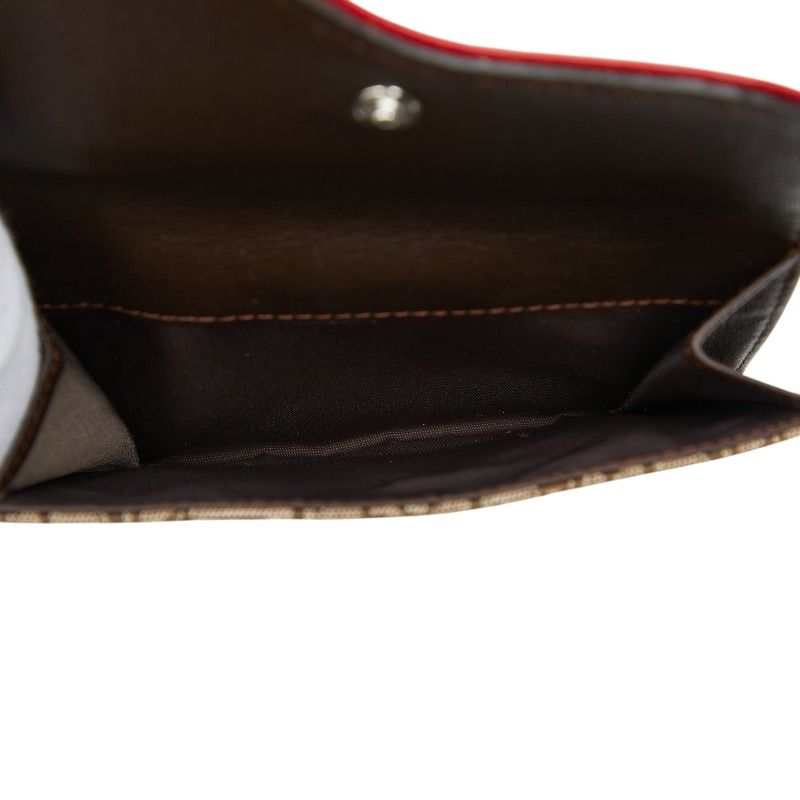 Dior Trotter Saddle Bifold Wallet Beige Multicolor Canvas Leather — view 6