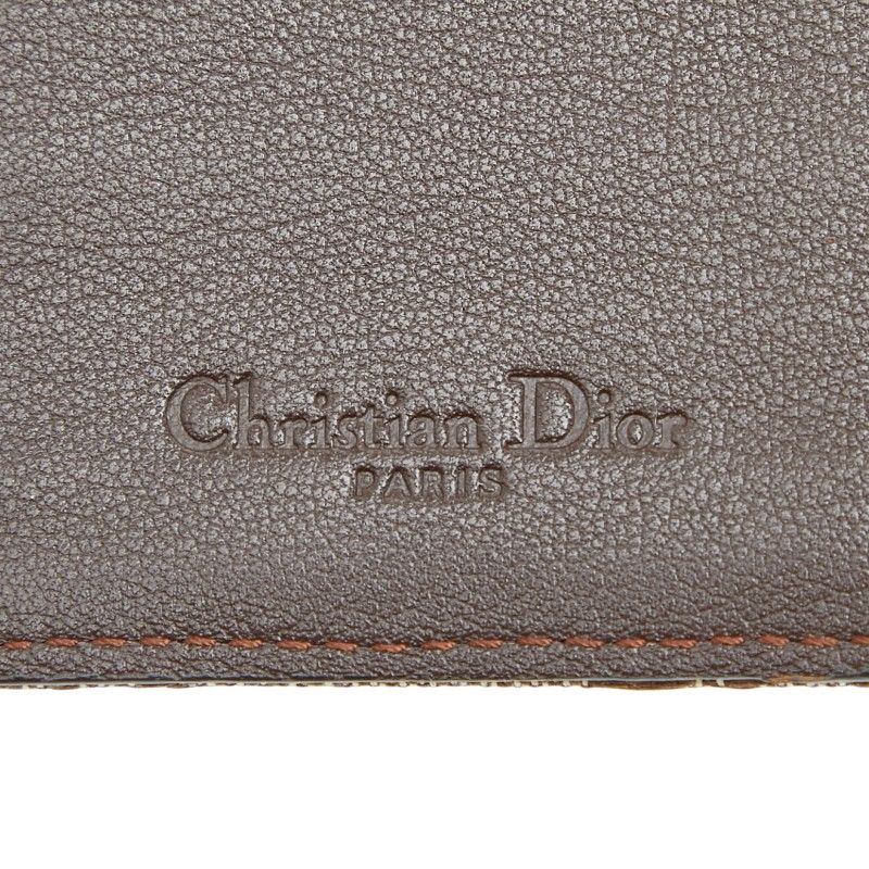 Dior Trotter Saddle Bifold Wallet Beige Multicolor Canvas Leather — view 8