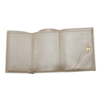 Fendi Trifold Wallet Compact Gray Leather — view 7