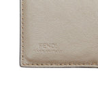 Fendi Trifold Wallet Compact Gray Leather — view 8