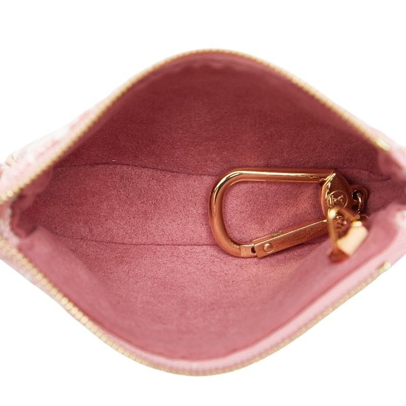 Louis Vuitton Monogram Jacquard Micro Pochette Case Pink White Denim 1 Pouch — view 6