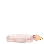 Louis Vuitton Monogram Jacquard Micro Pochette Case Pink White Denim 1 Pouch — view 3