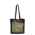 Fendi Fazzuolo Mini Handbag Black Yellow Leather