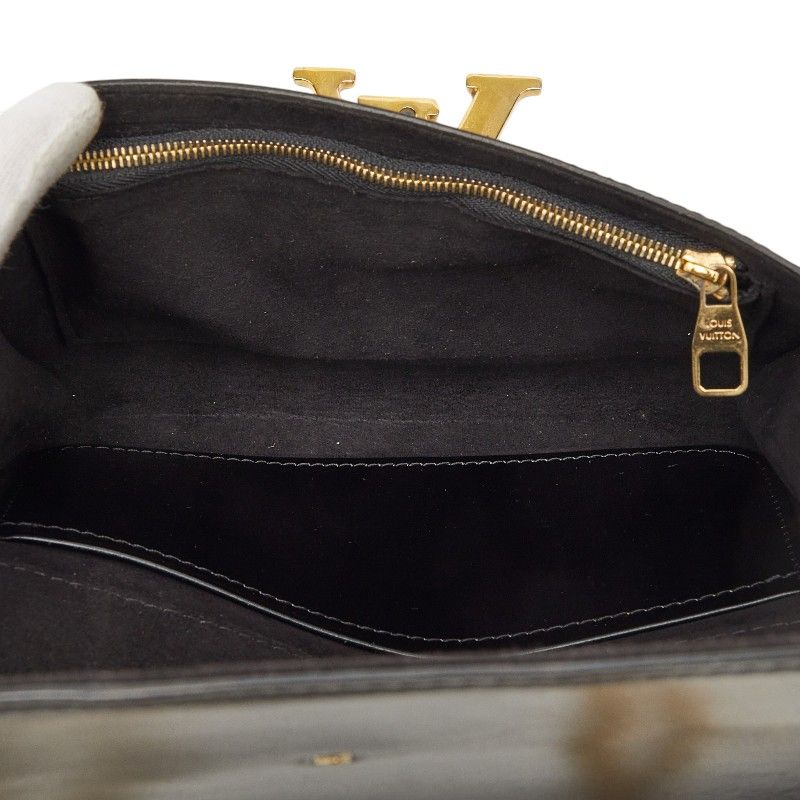 Louis Vuitton Pochette e Chain Shoulder Bag Noir Black Leather — view 6