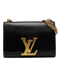 Louis Vuitton Pochette e Chain Shoulder Bag Noir Black Leather