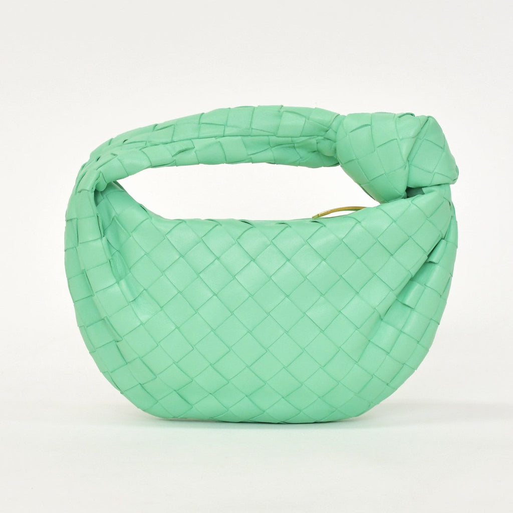 Bottega Veneta Mini Jodie Handbag Intrecciato Green Lambskin Gold — view 4