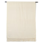 Hermes Logo Embroidery Cashmere Fringe Scarf — view 2