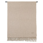 Hermes Logo Embroidery Cashmere Fringe Scarf — view 2