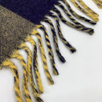 Gucci Check Wolf Embroidery Fringe Scarf — view 7