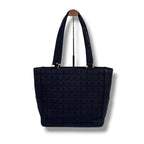 Chanel Choco Bar CC Logo Mini Tote Cotton Canvas Black Shoulder — view 3