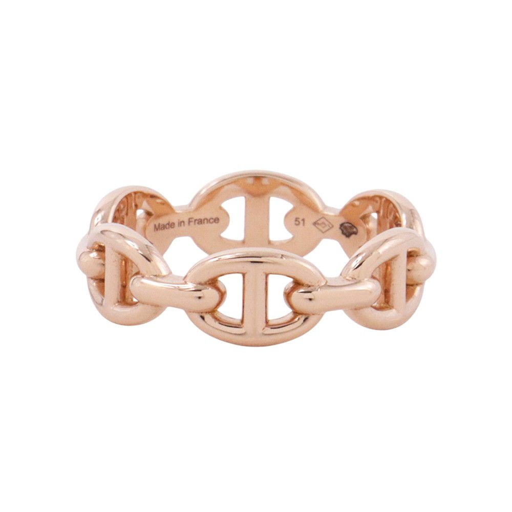 Hermes Ring Chaine D'ancre PM Enchainee 18k Pink Gold — view 3