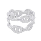 Hermes Ring Chaine D'ancre Double Row 53 Enchainee