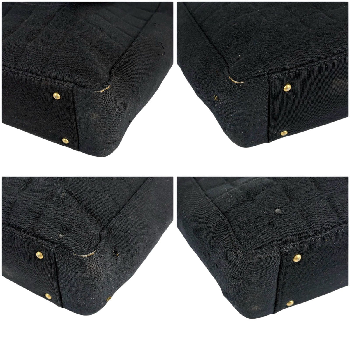 Chanel Choco Bar CC Logo Mini Tote Cotton Canvas Black Shoulder — view 6