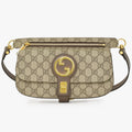 Gucci Blondie Belt Bag GG Supreme Canvas Beige Interlocking G King G Round