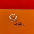 Hermes Vintage Chaine D'ancre Ring 925 Sterling Silver