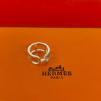 Hermes Vintage Chaine D'ancre Ring 925 Sterling Silver