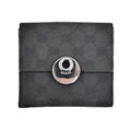 Gucci Hook Bifold Wallet GG Canvas Black Compact