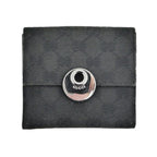 Gucci Hook Bifold Wallet GG Canvas Black Compact