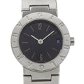 Bvlgari zero One Stainless Steel Silver Kuo Analog Display Black Dial Watch