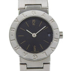 Bvlgari zero One Stainless Steel Silver Kuo Analog Display Black Dial Watch