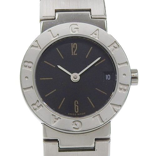 Bvlgari zero One Stainless Steel Silver Kuo Analog Display Black Dial Watch