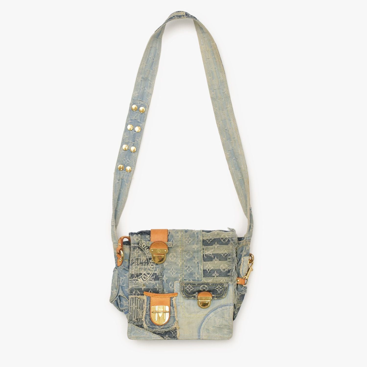 Louis Vuitton Patchwork Posty Messenger Bag Monogram Denim — view 5
