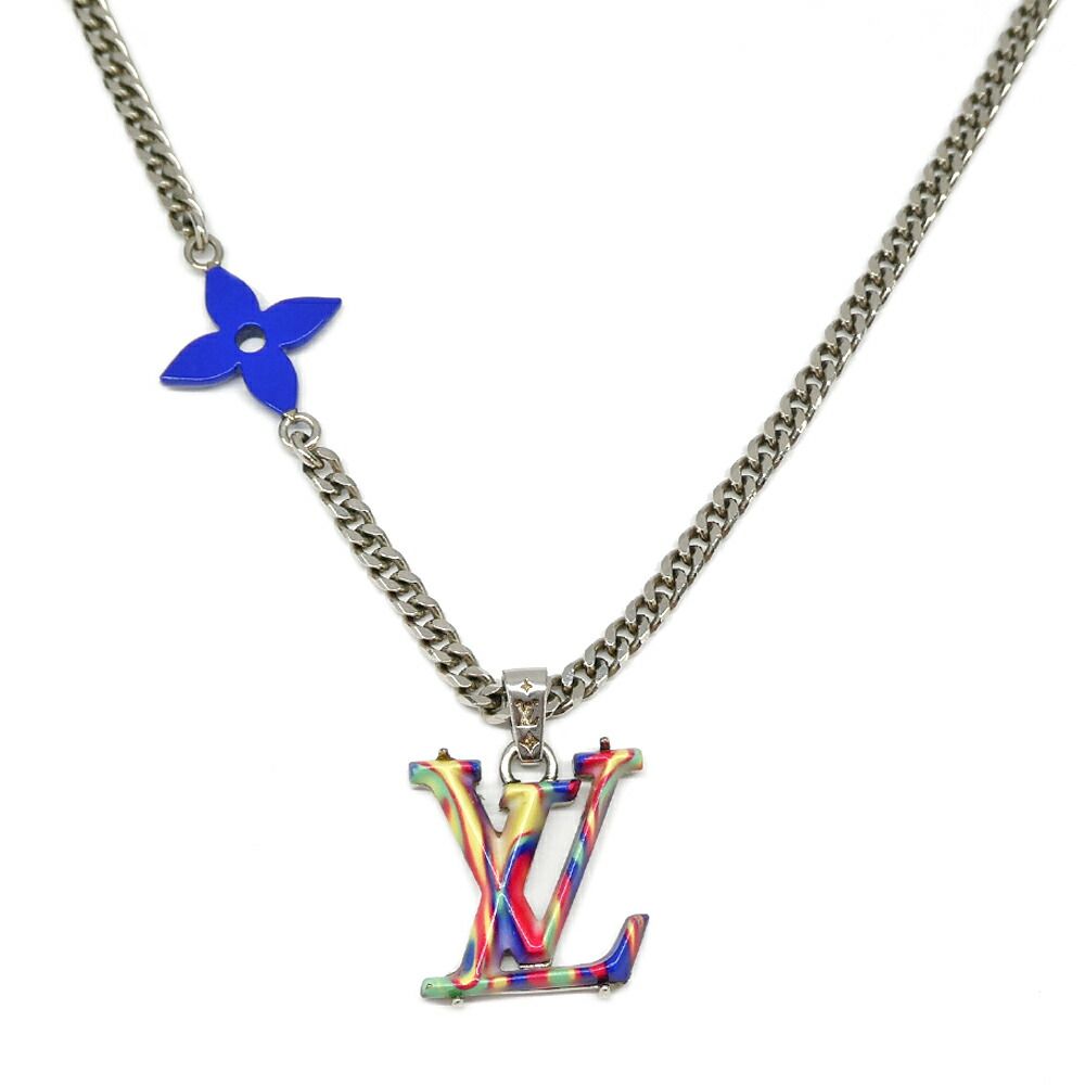 Louis Vuitton Necklace Collier LV Psychedelic Metal Multicolor Silver