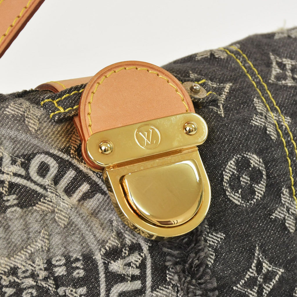 Louis Vuitton Monogram Denim Patchwork Posty Messenger Bag Gray — view 5