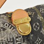 Louis Vuitton Monogram Denim Patchwork Posty Messenger Bag Gray — view 5