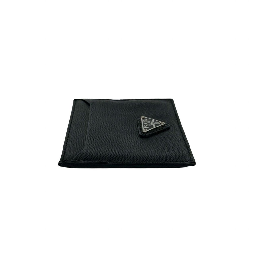 Prada Saffiano Leather Card Case Business Holder Black — view 4
