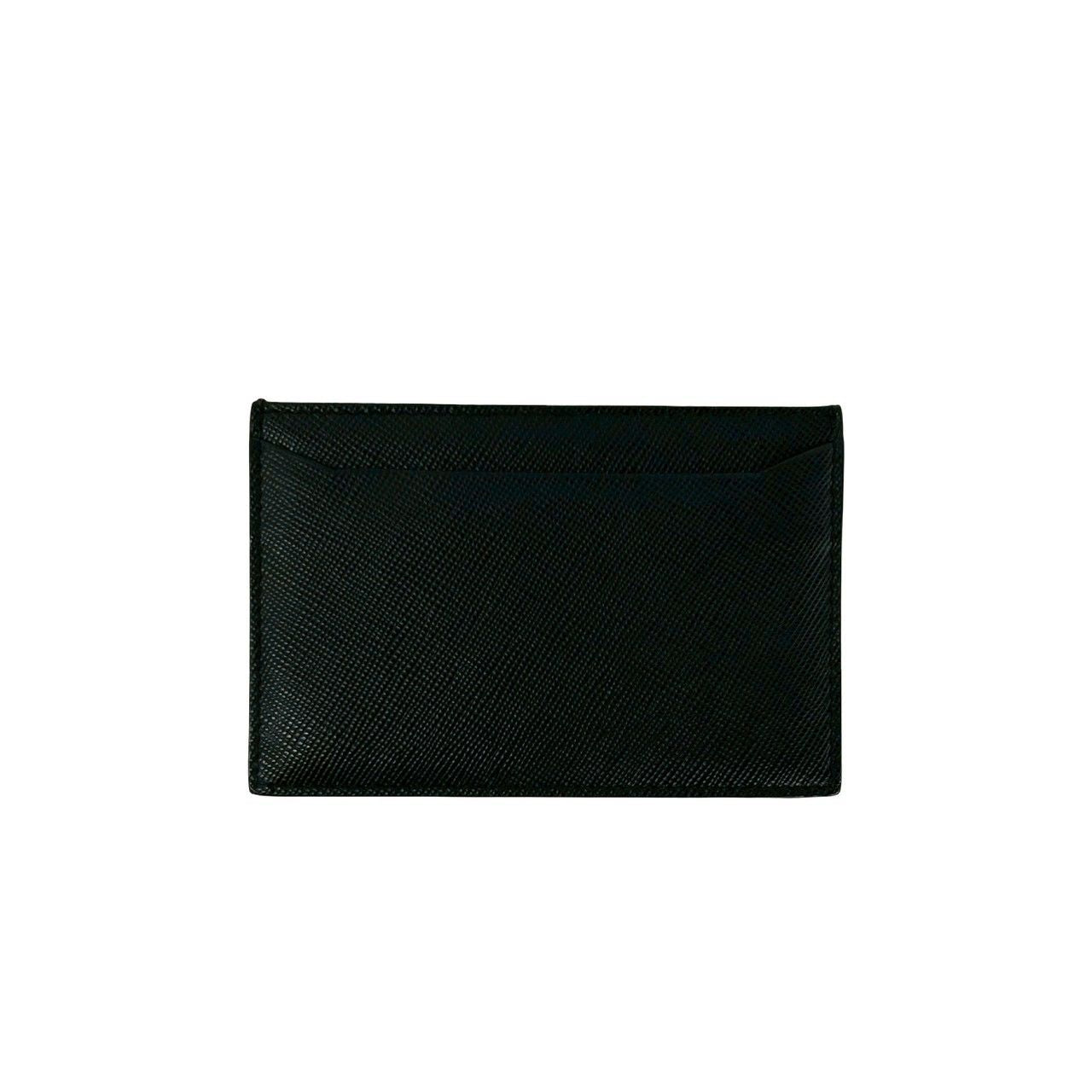 Prada Saffiano Leather Card Case Business Holder Black — view 2