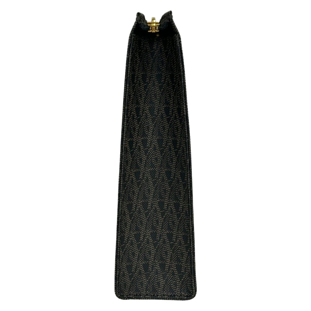 Saint Laurent Paris Clutch Classic Toile Monogram Dark Brown Black — view 2