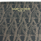 Saint Laurent Paris Clutch Classic Toile Monogram Dark Brown Black — view 8