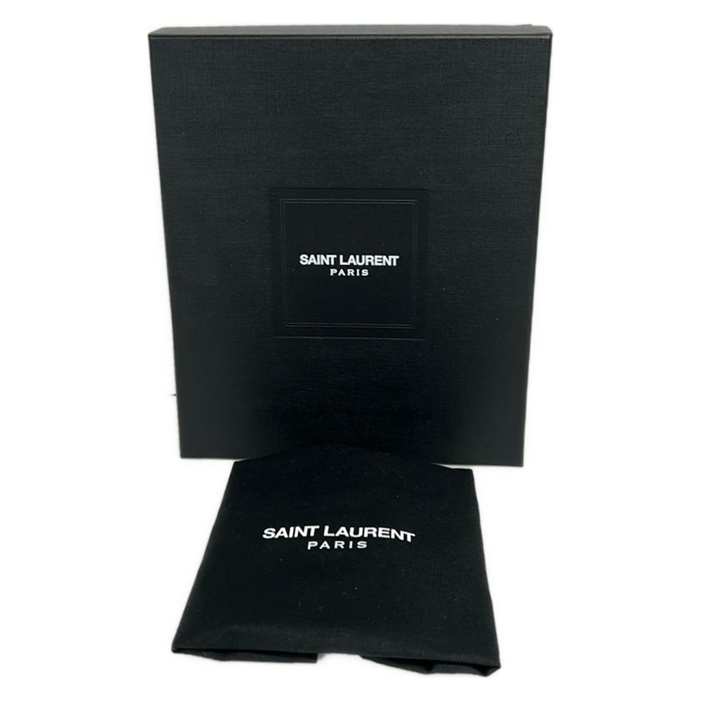 Saint Laurent Paris Clutch Classic Toile Monogram Dark Brown Black — view 9