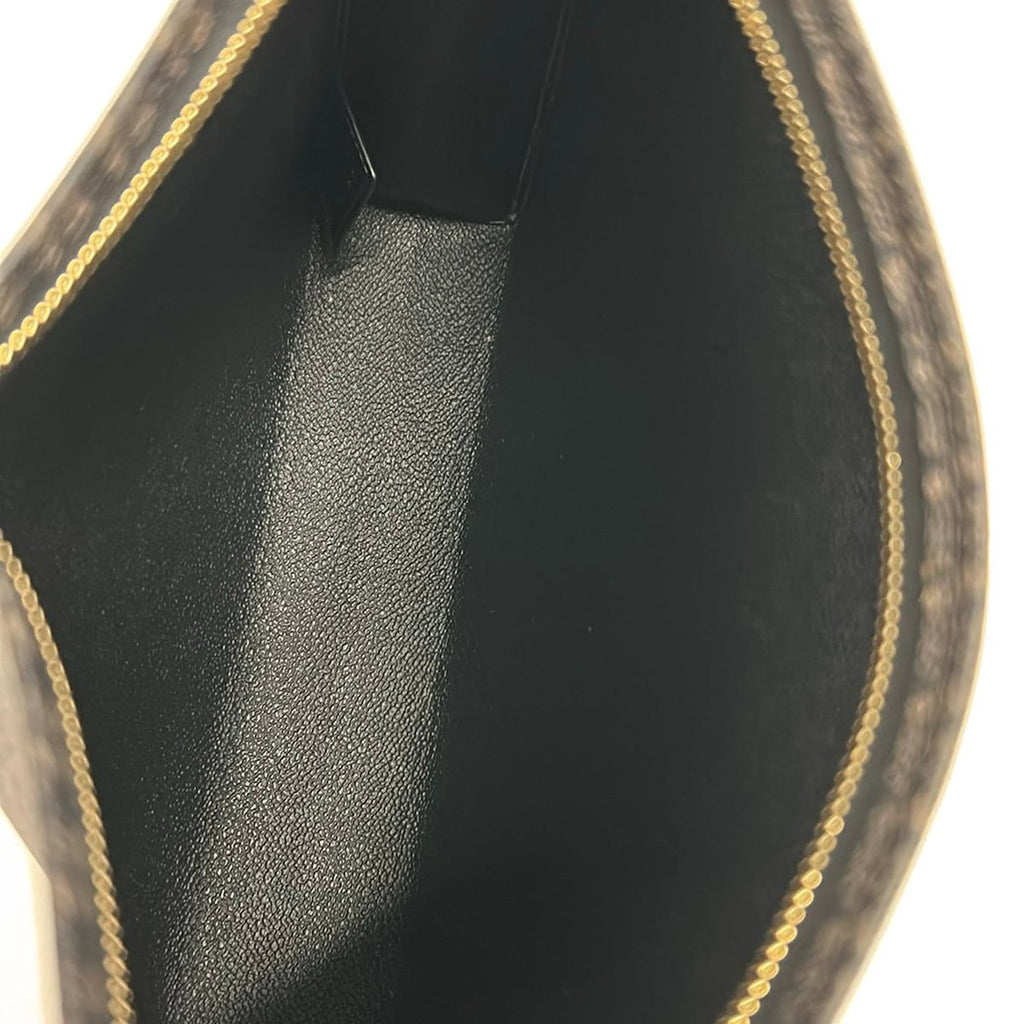 Saint Laurent Paris Clutch Classic Toile Monogram Dark Brown Black — view 7