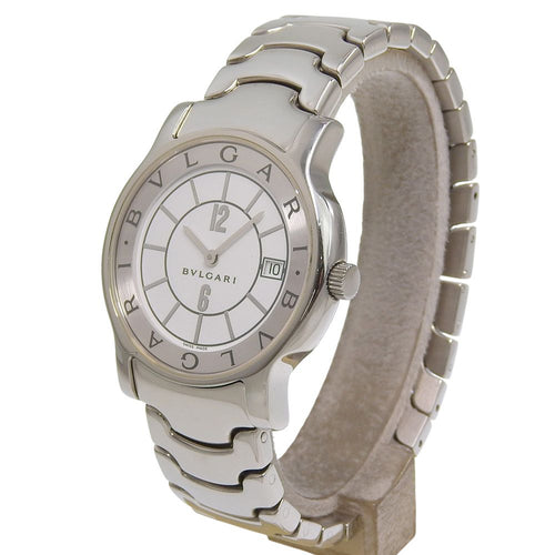 Bvlgari Solo Tempo Stainless Steel Kuo Analog Display White Dial Watch — view 2