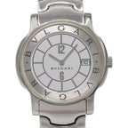 Bvlgari Solo Tempo Stainless Steel Kuo Analog Display White Dial Watch