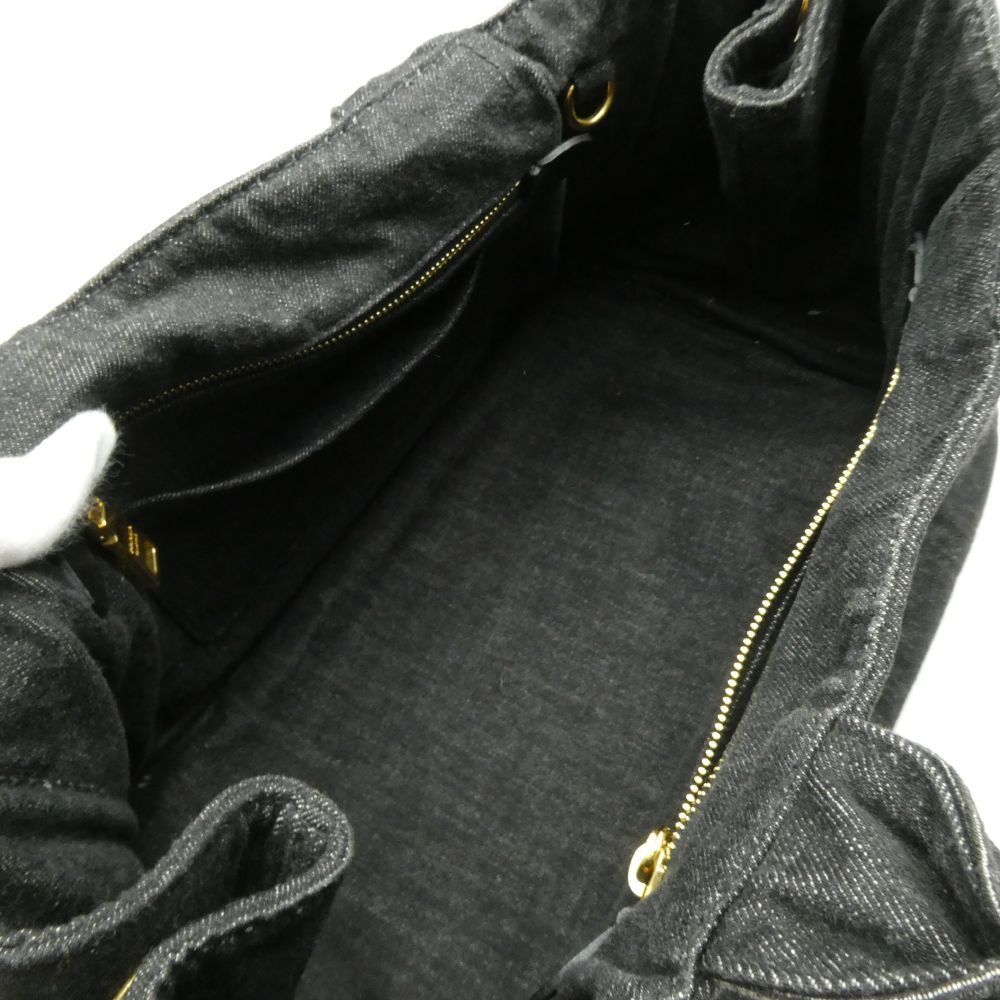 Prada Canapa Handbag Denim — view 8