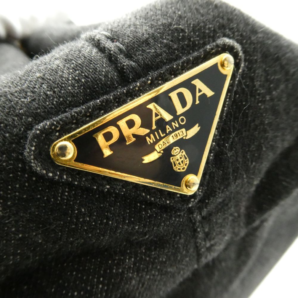 Prada Canapa Handbag Denim — view 6