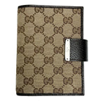 Gucci GG Canvas Agenda Notebook 6 Holes Leather