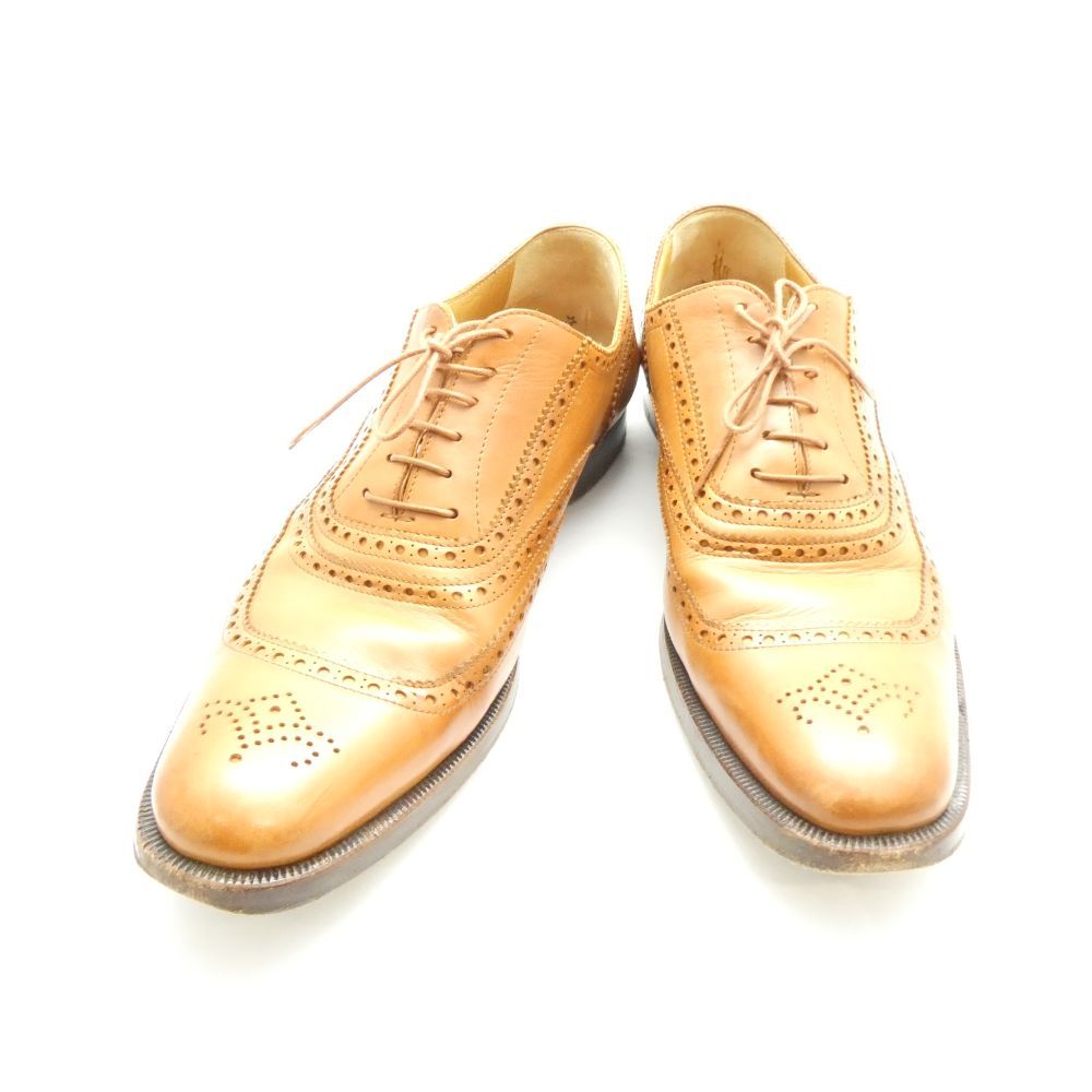 Hermes Oxford Shoes Leather Business Camel