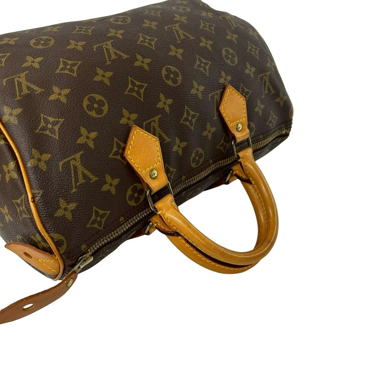 Louis Vuitton Vintage Speedy 30 Monogram Leather Boston Bag Brown — view 4