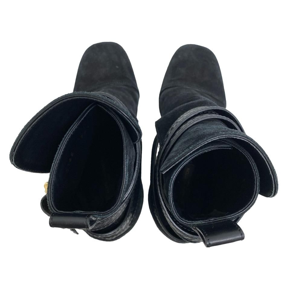 Louis Vuitton Suede Boots Black — view 8
